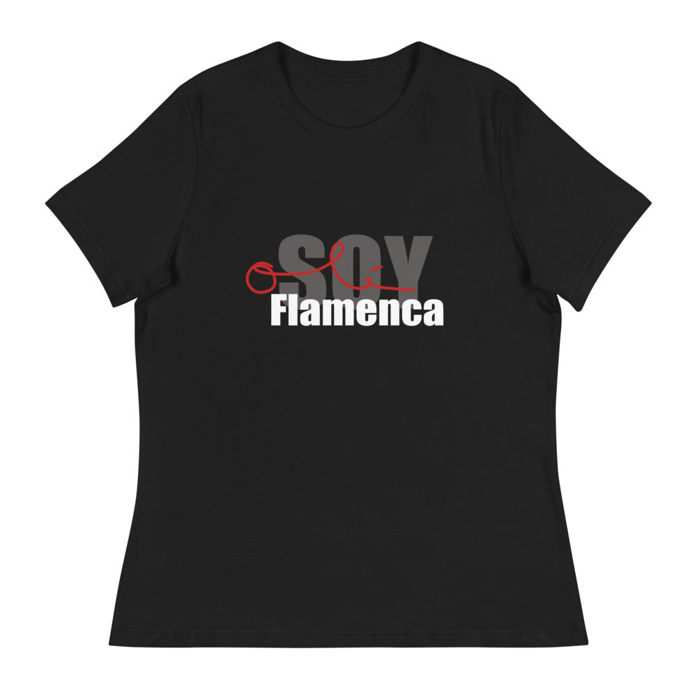 Soy Flamenca Olé - Women's Black Relaxed T-Shirt